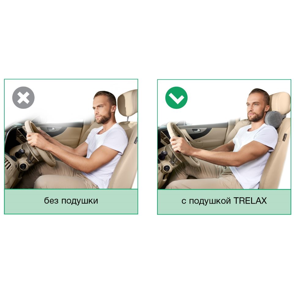 Подушка валик под голову Autohead П 16 Трелакс ортопедическая купить в OrtoMir24